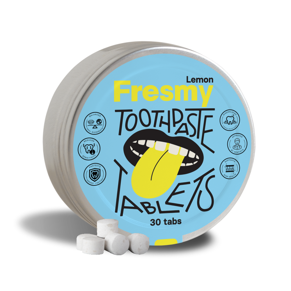 Fresmy citrontandkrämtabletter i aluminiumburk, 30 st