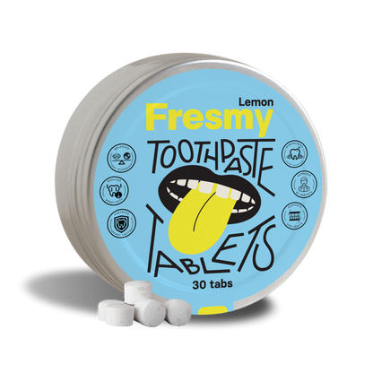 Fresmy citrontandkrämtabletter i aluminiumburk, 30 st