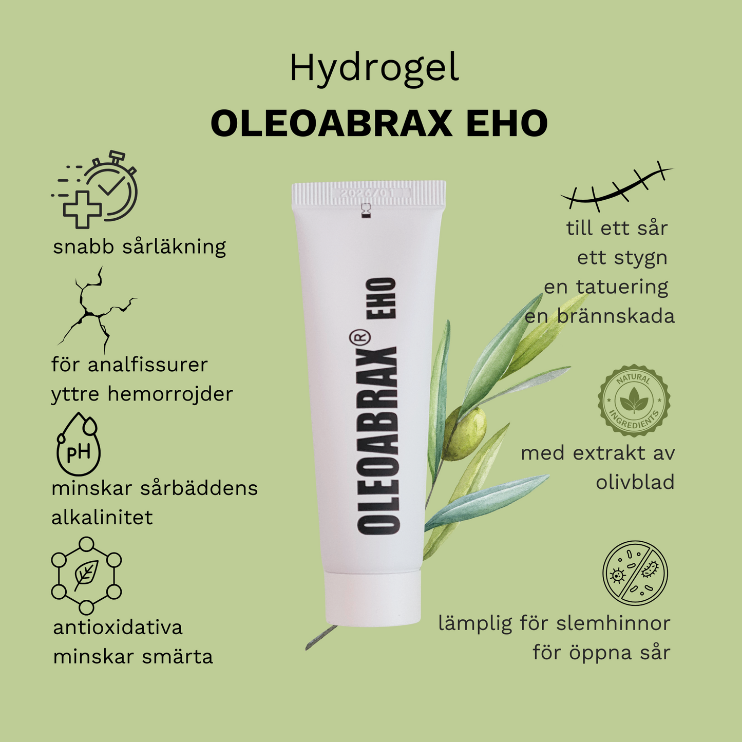 Hemorrojder och sårsalva OLEOBRAX hydrogel 30g